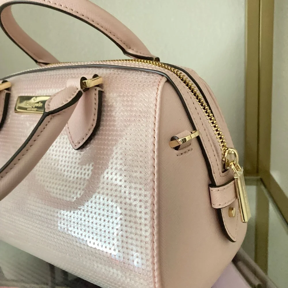 SOLD Kate Spade Pink Crossbody Bag Textured Sophistication - Picture 2 of 4